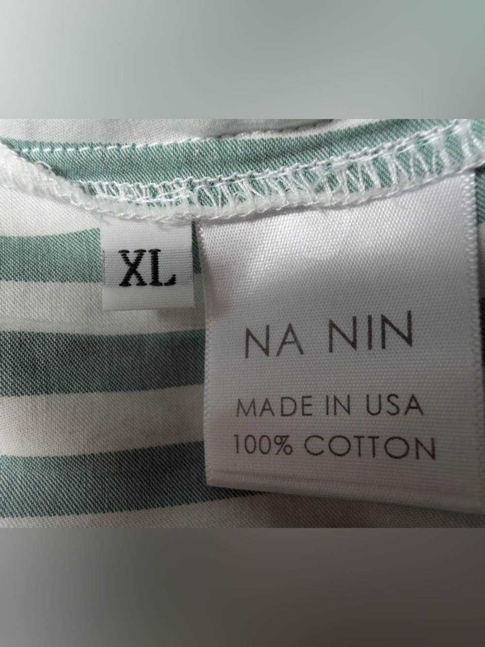 Women’s Green & White Vertical-Stripe Wide-Leg Pants - Picture 11 of 12